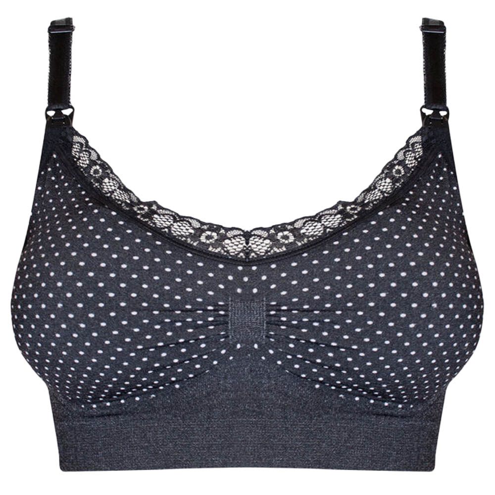 Klynn-Magic Bodyfashion - Mommy Nursing Dots Bra - Black Dots