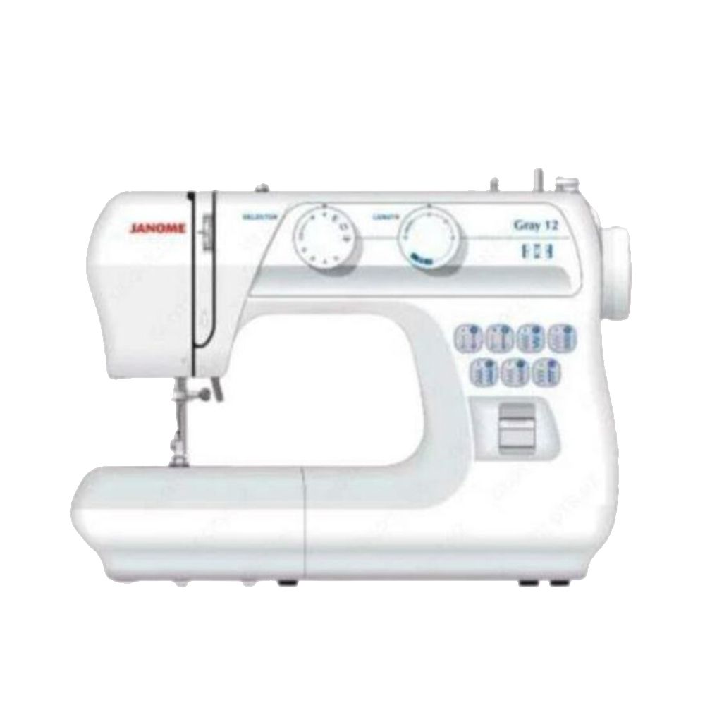 Janome - Grey 12 Stitches Sewing Machine - White