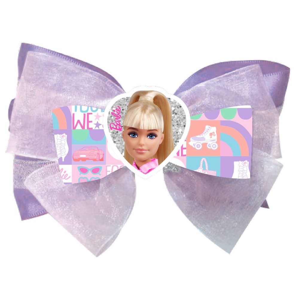 Barbie - Girls Hair Bow - Purple