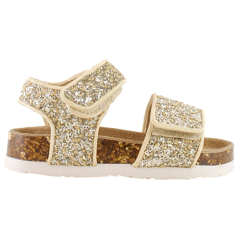 Colors of California - Pearls And Glitter Baby Sandal - Pink Gold