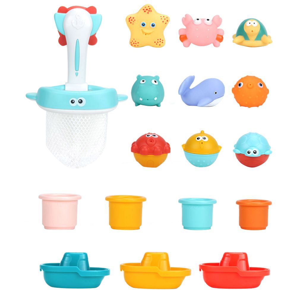 Huanger - Kids Water Bath & Shower Toyset - 17pcs