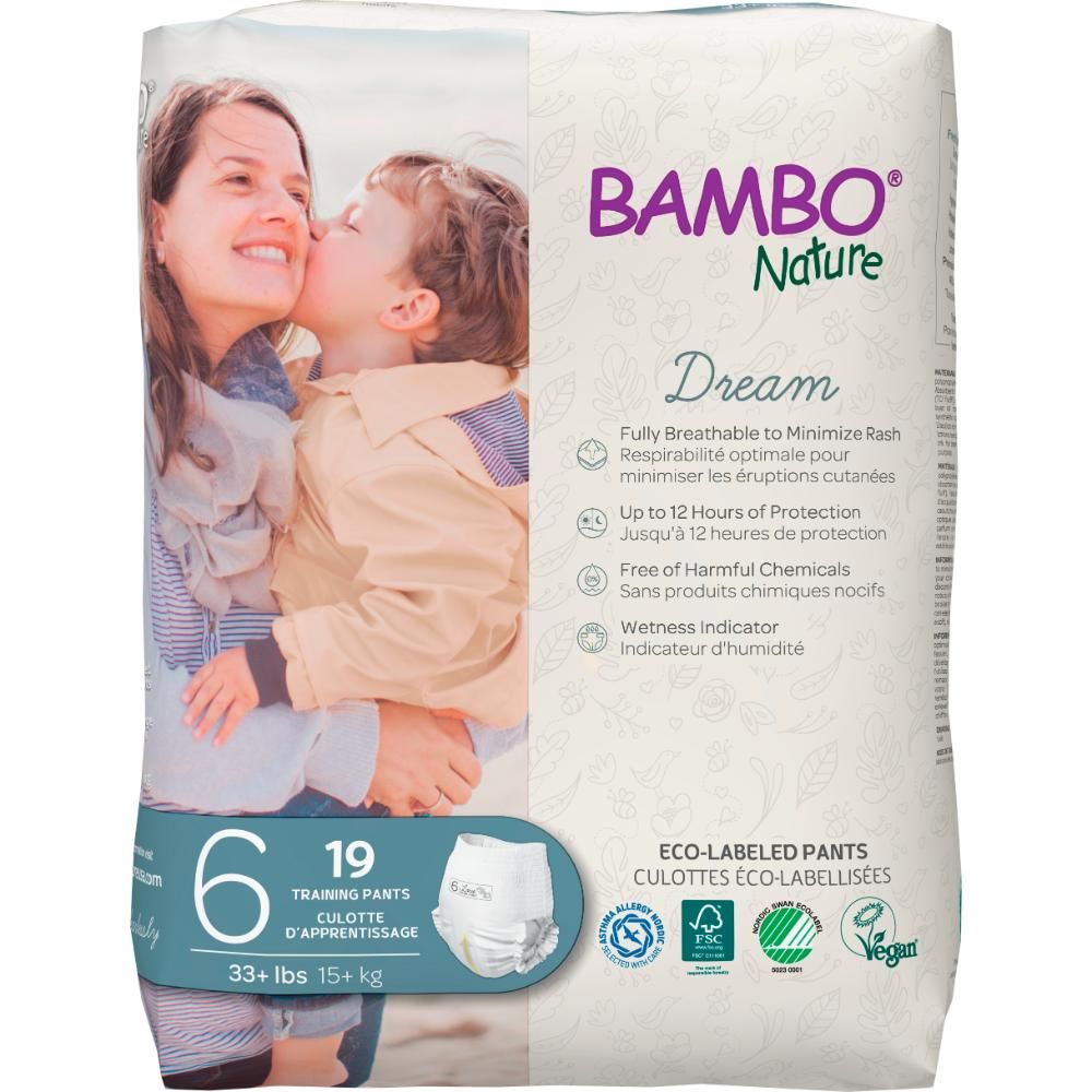 Bambo Nature Eco - Friendly Diapers Pants, Size 6, 15+kg, 19 Pants