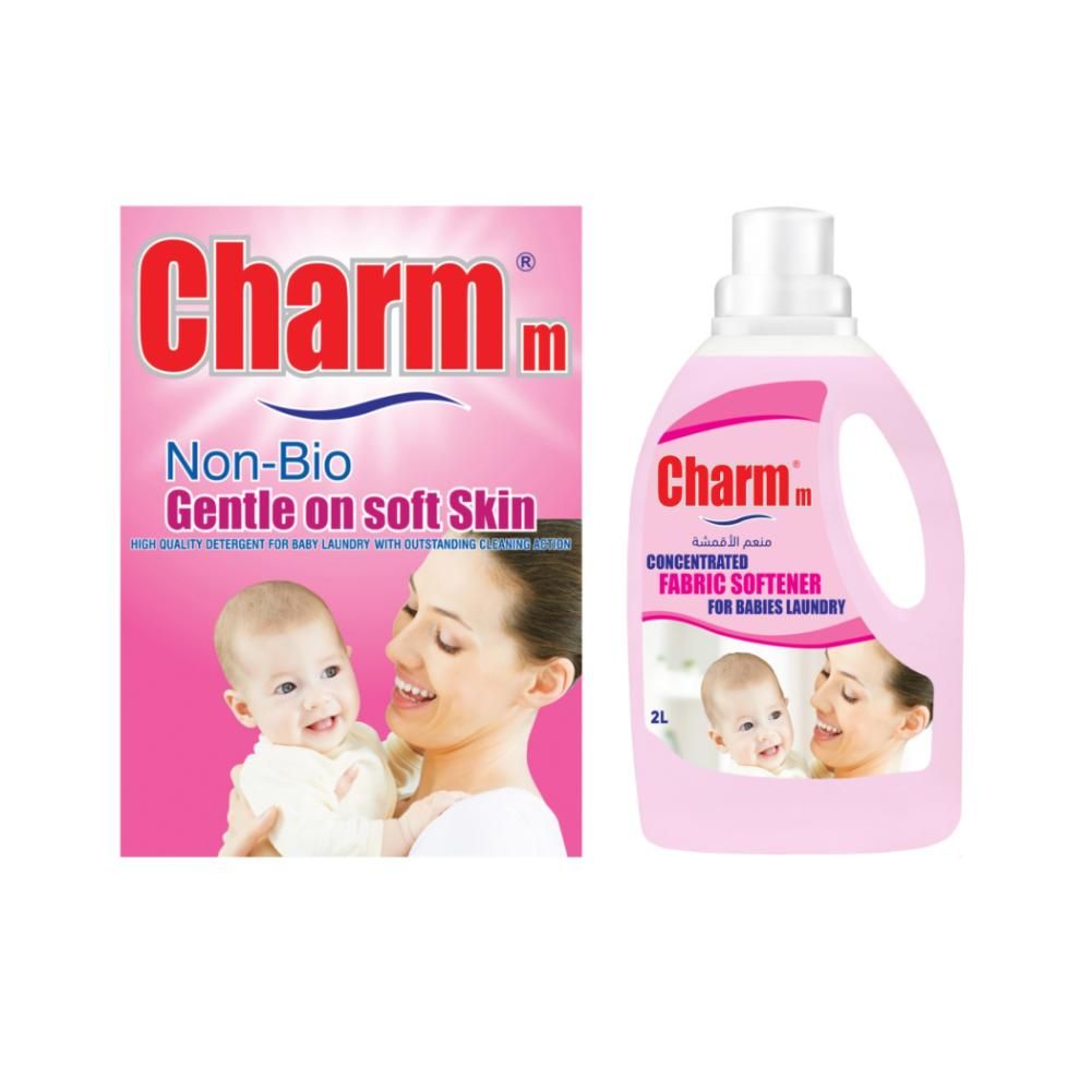 Charmm - Non-Bio Detergent Powder 2kg and Fabric Softener 2L