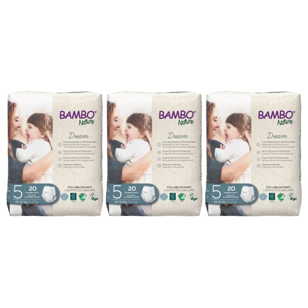 Bambo Nature - Eco-Friendly Diaper Pants, Size 5, 11-17kg 60 pcs, Extra Value Pack