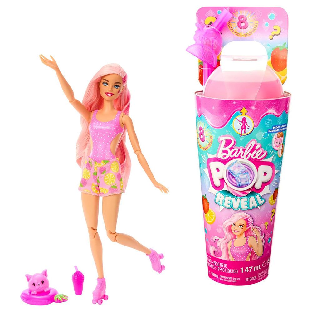 Barbie - Pop Reveal Fruit Series Doll - Strawberry Lemonade Theme