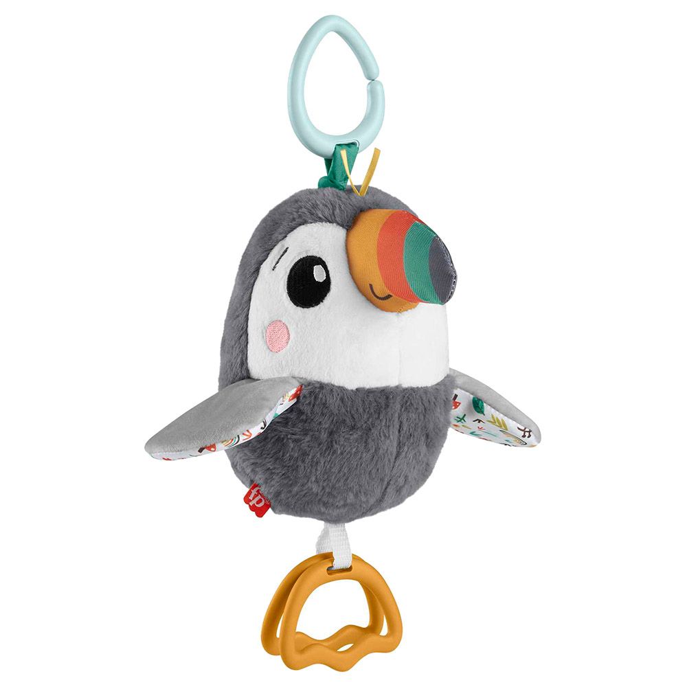 Fisher Price - Flap And Go Toucan Plush Stroller Toy