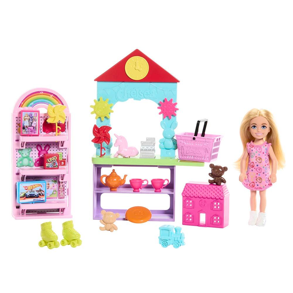 Barbie -  Club Chelsea Can Be Toy Store Playset - 20pcs