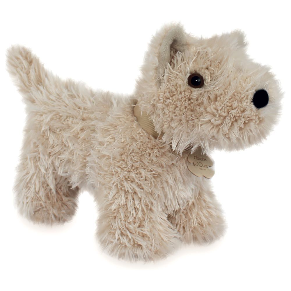 Histoire d'Ours - Dog In A Bag Plush Toy - Ivory - 25 cm