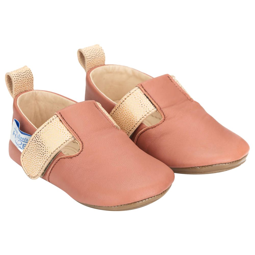 Hob - Neil Soft Sole Double Strap Shoes - Terracotta/Sparkles