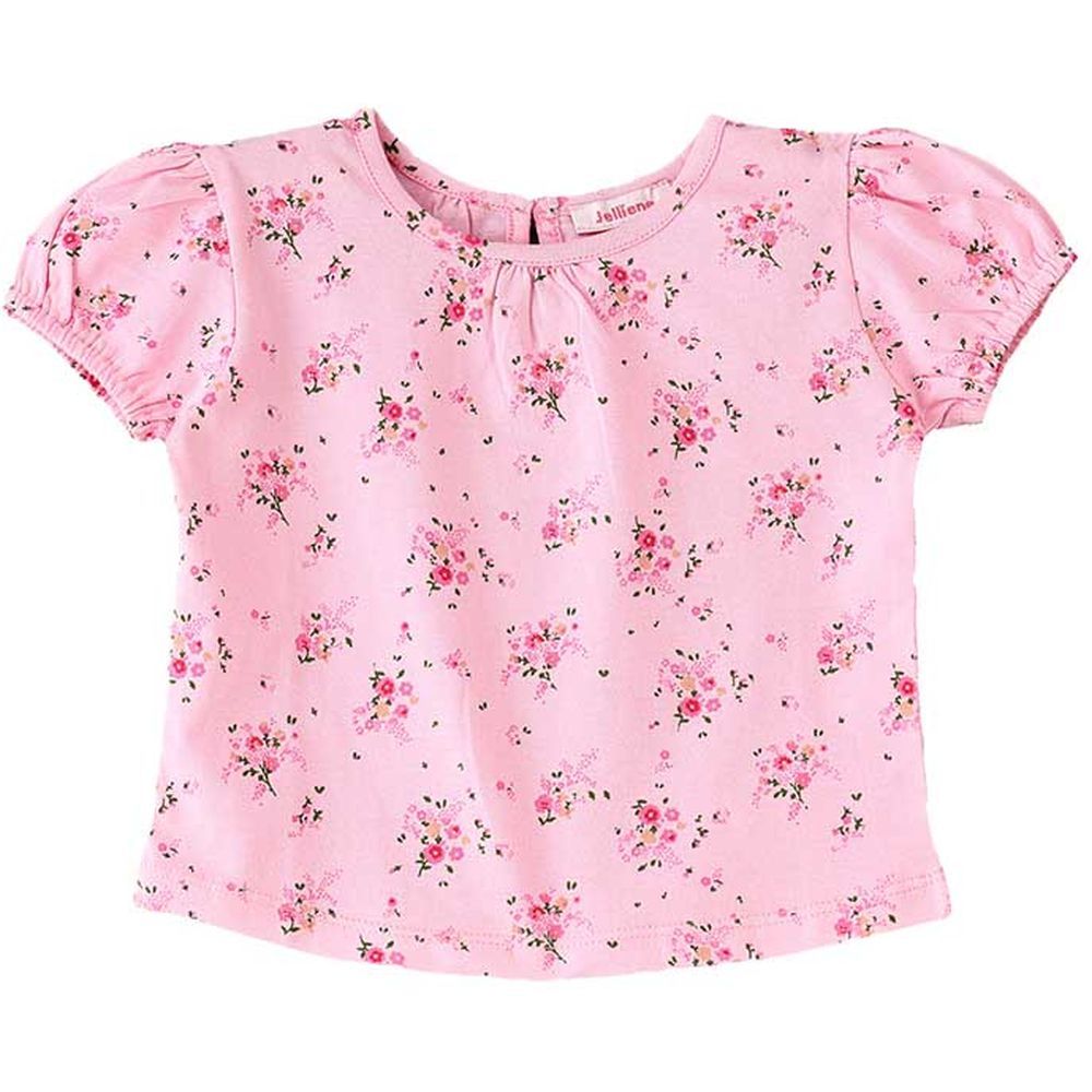 Jelliene - Baby Girl's Floral Printed Knit Top - Pink_6-9M