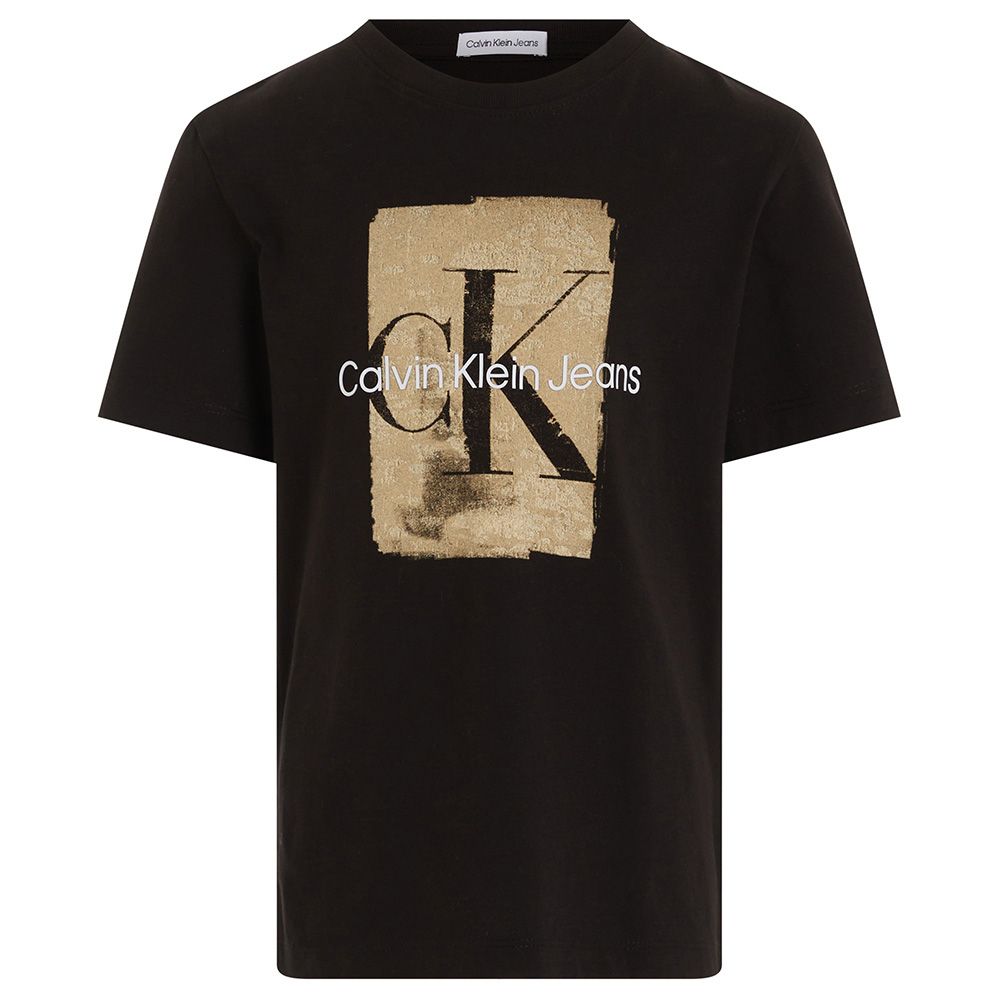 Calvin Klein - Second Skin Print Short Sleeve T-Shirt - Black