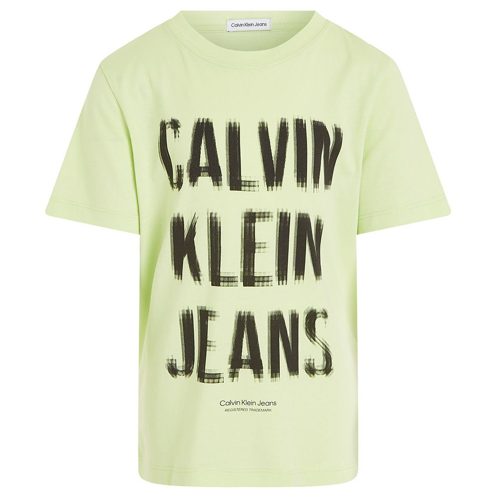 Calvin Klein - Pixel Logo Relaxed Short Sleeve T-Shirt - Green