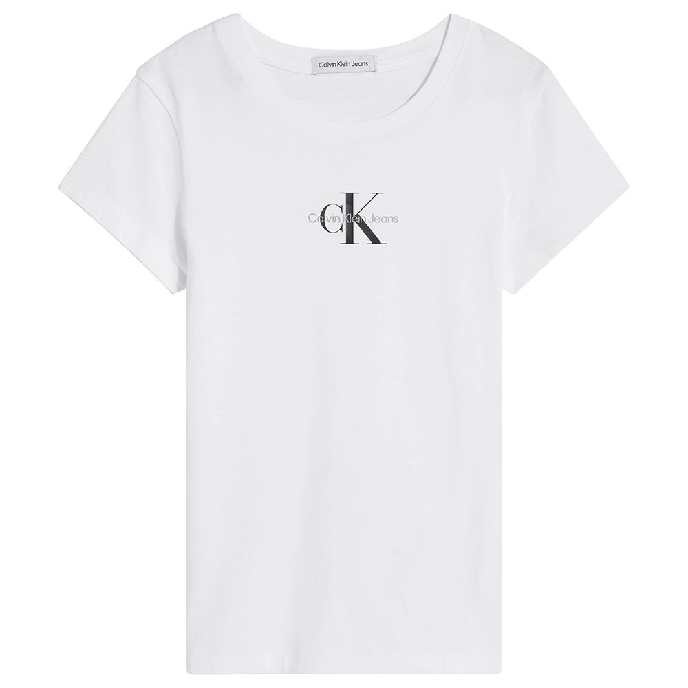 Calvin Klein - Short Sleeves Monogram T-Shirt - White