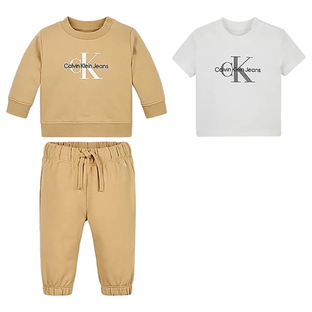 Calvin Klein - 3pc-Set - Monogram Starter Giftpack - Beige