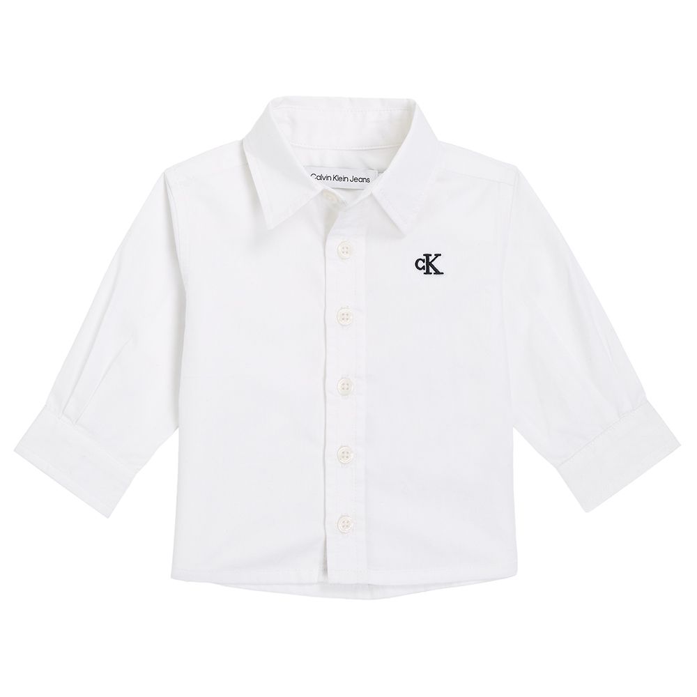 Calvin Klein - Poplin Long Sleeve Shirt - White