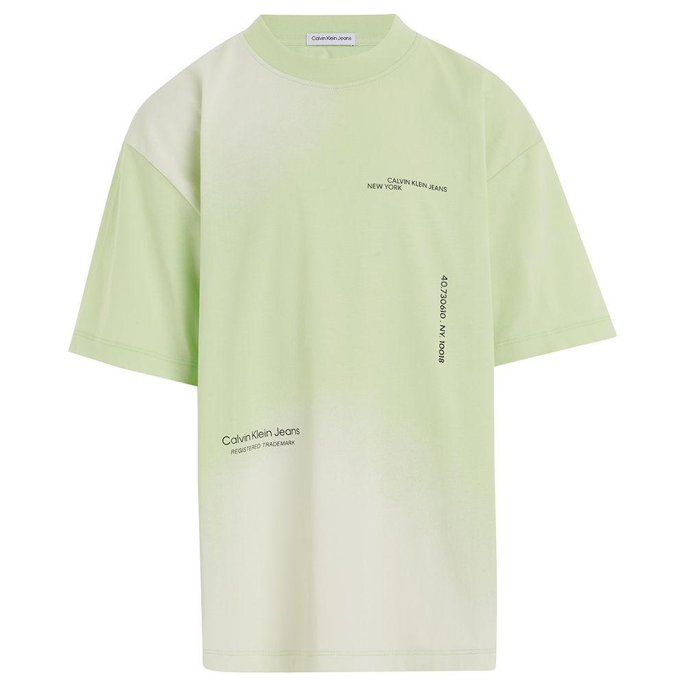 Calvin Klein - Spray Aop Short Sleeve T-Shirt - Green