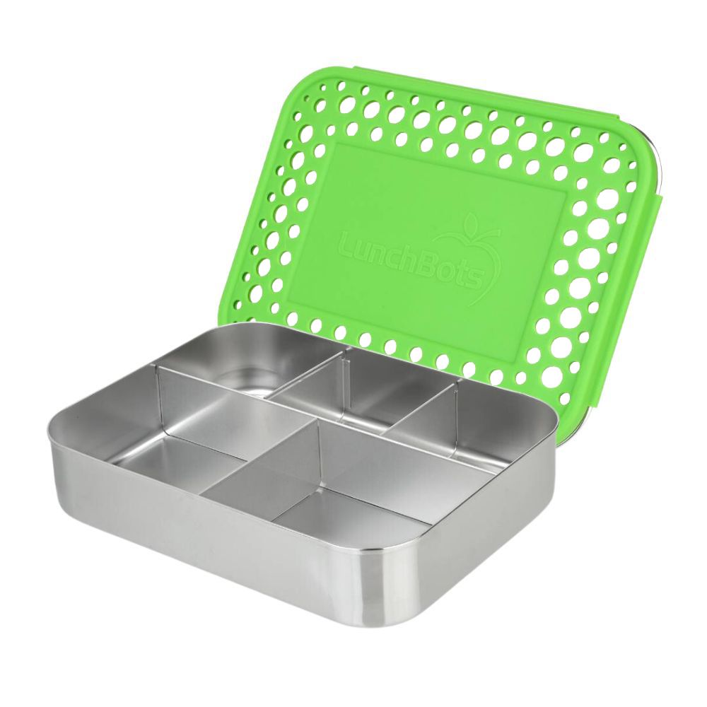 Lunchbots - Cinco Bento Stainless Steel Lunchbox - 940ml - Green