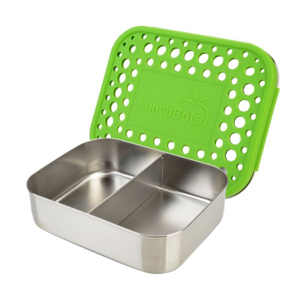 Lunchbots - Duo Bento Stainless Steel Lunchbox - 600ml - Green