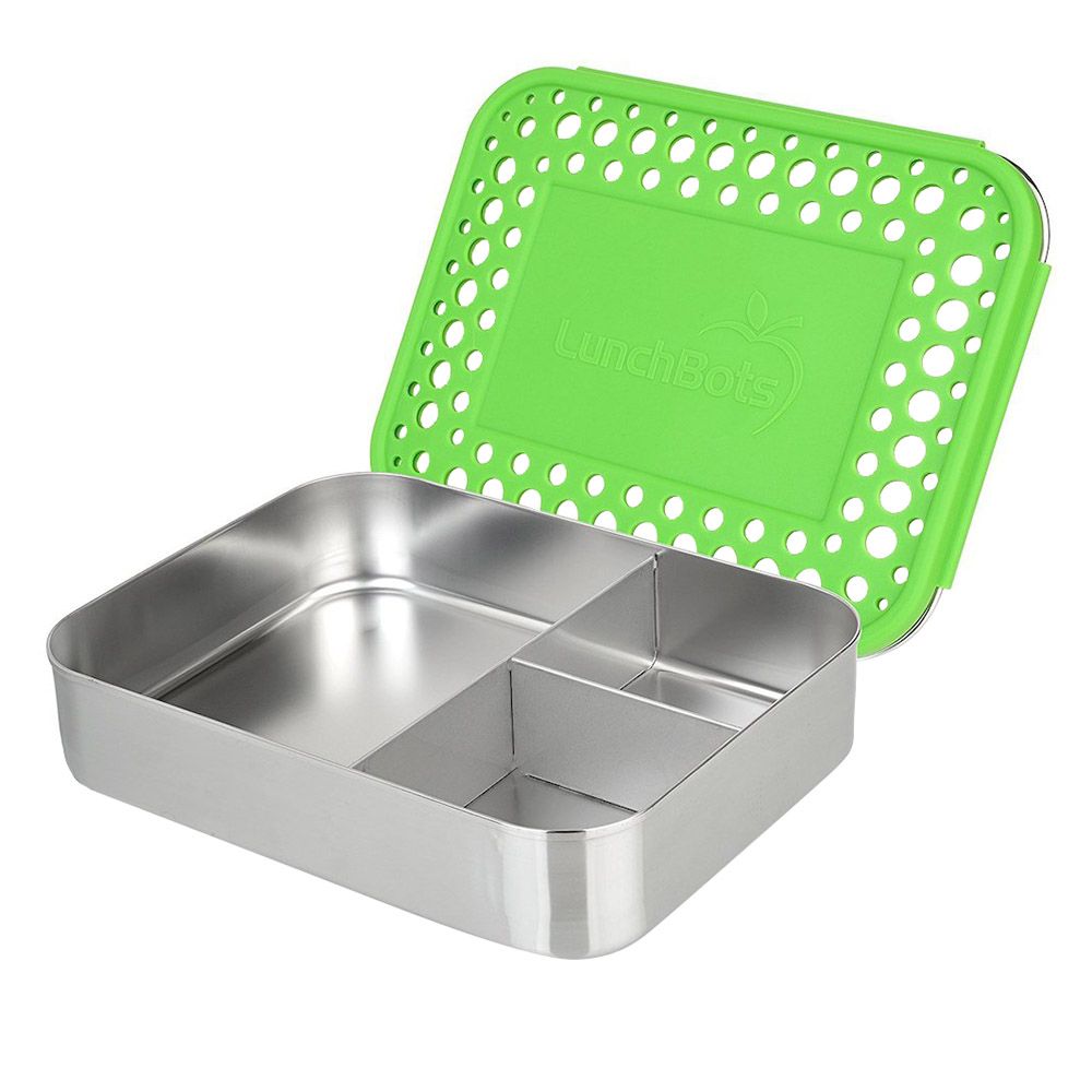 Lunchbots - Trio Bento Stainless Steel Lunchbox - 940ml - Green