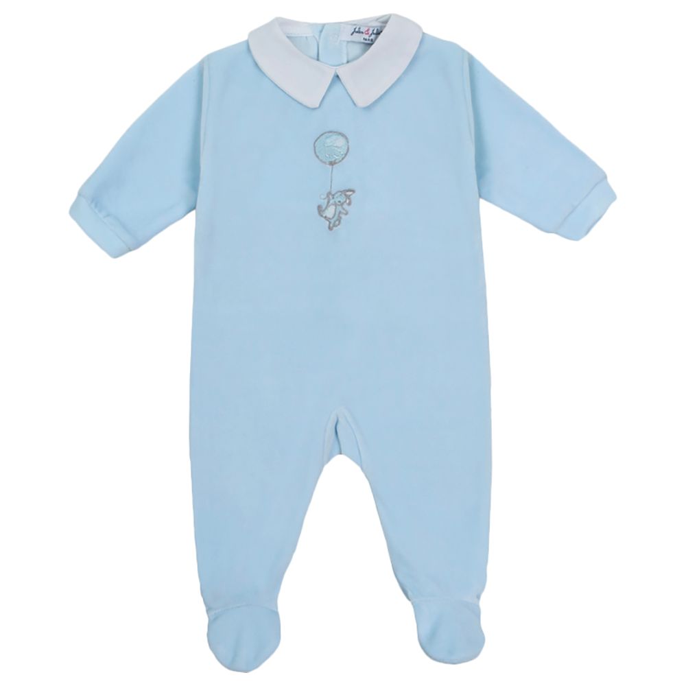 Jules & Juliette - Jolly Baby Footed Sleepsuit - Sky Blue