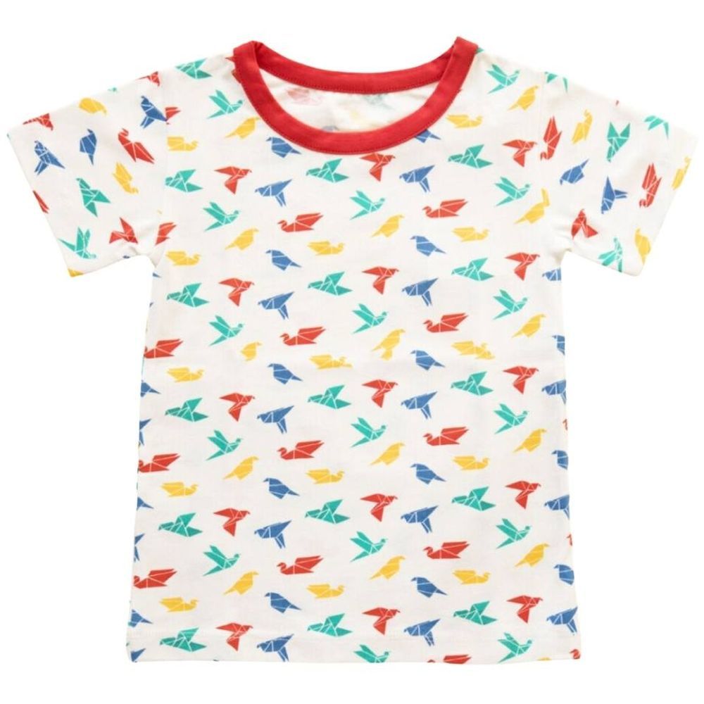 Ola Otter - Baby Round Neck Oversize Tee - Gummy Birds