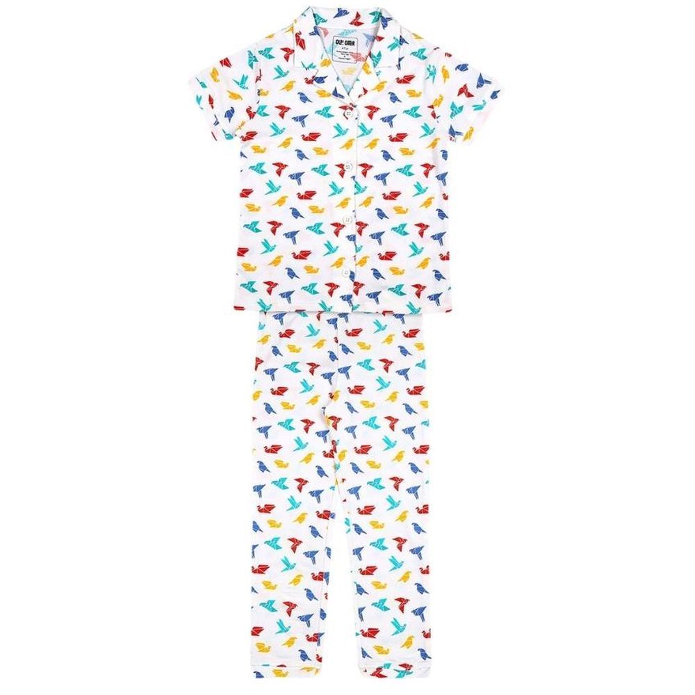 Ola Otter - 2pc-Set - Short Sleeve Nightsuit - Gummy Birds