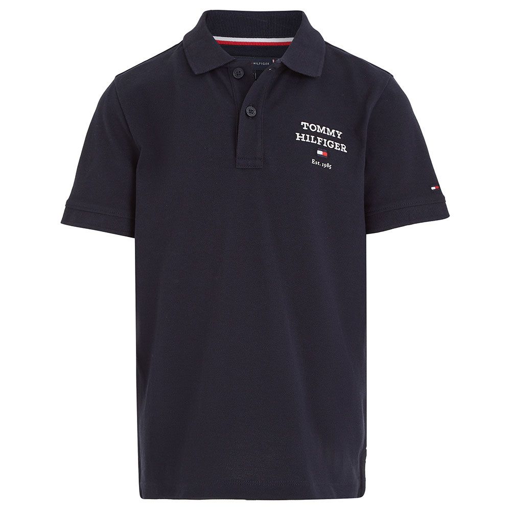 Tommy Hilfiger - TH Logo Short Sleeve Polo - Blue