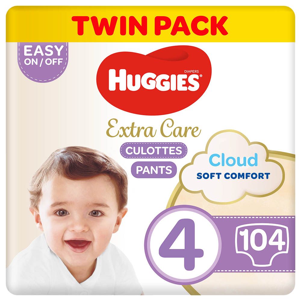 Huggies - Extra Care Culottes Diaper Pants Size 4 - 9-14 kg - 104 Count