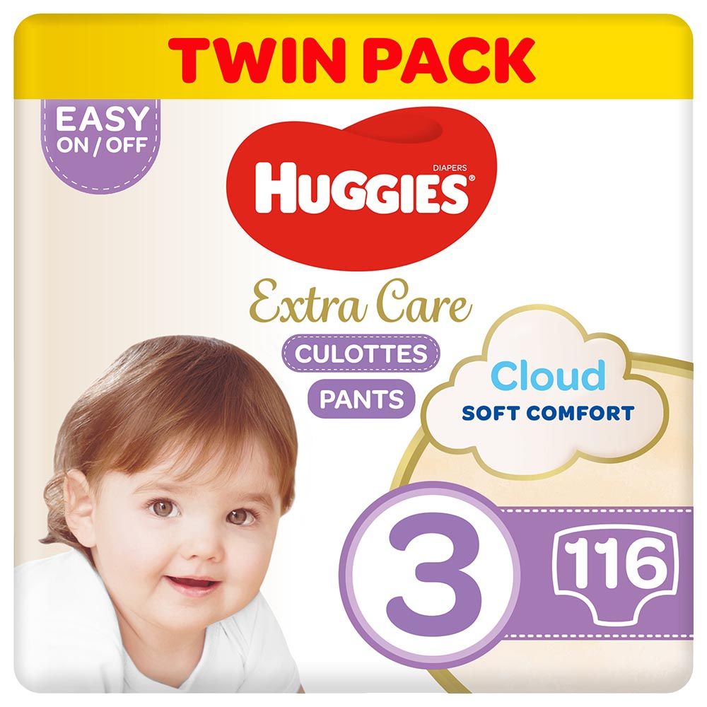 Huggies - Extra Care Culottes Diaper Pants - Size 3 - 6-11 kg - 116 Count