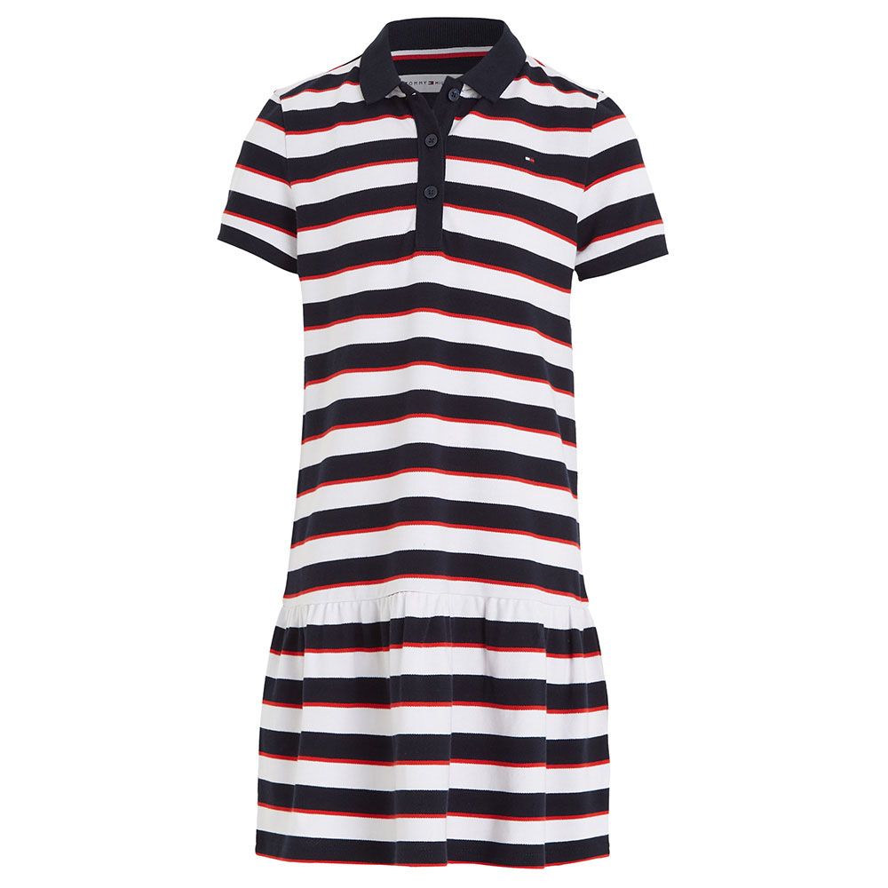 Tommy Hilfiger - Essential Short Sleeve Polo Dress - Blue/Red