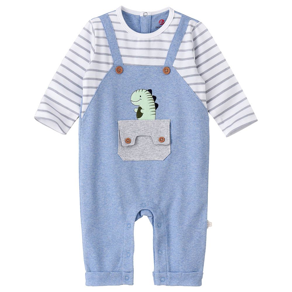 Tiny Hug - Dinosaur Cotton Sleepsuit