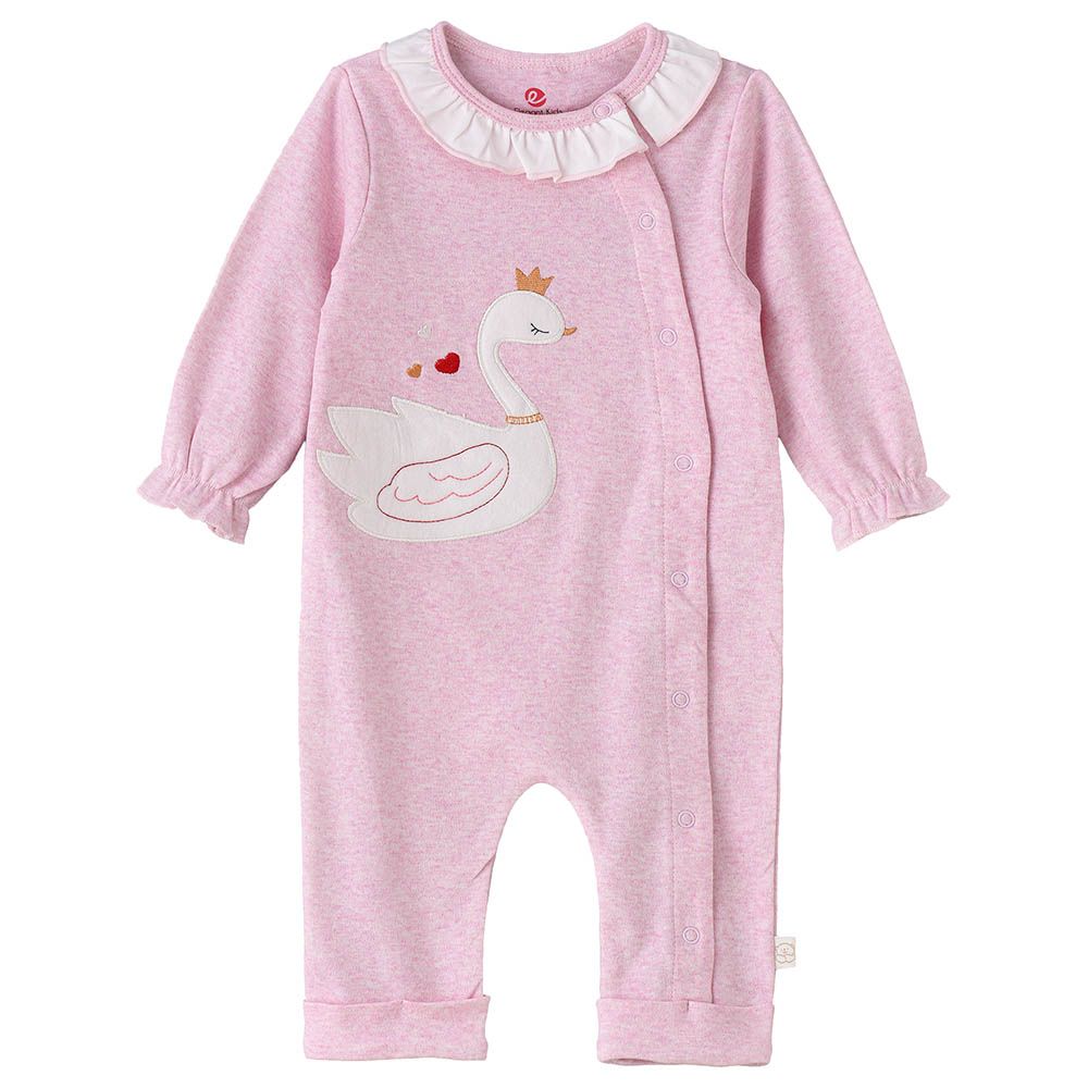 Tiny Hug - Front Open Cotton Sleepsuit - Pink