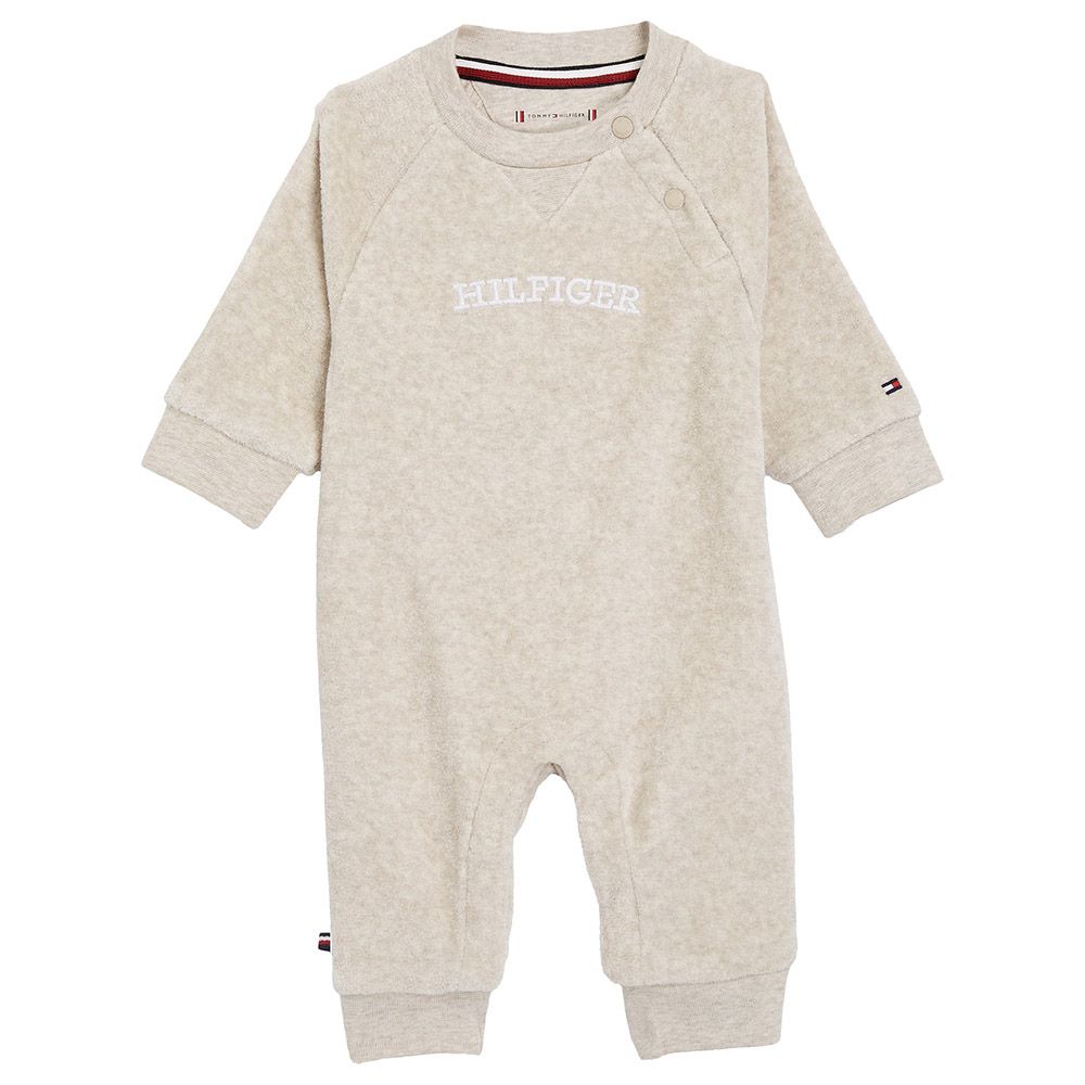 Tommy Hilfiger - Baby Curved Monotype Coverall - Brown