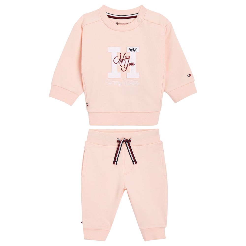 Tommy Hilfiger - 2pc-Set - Baby TH Crewsuit - Pink