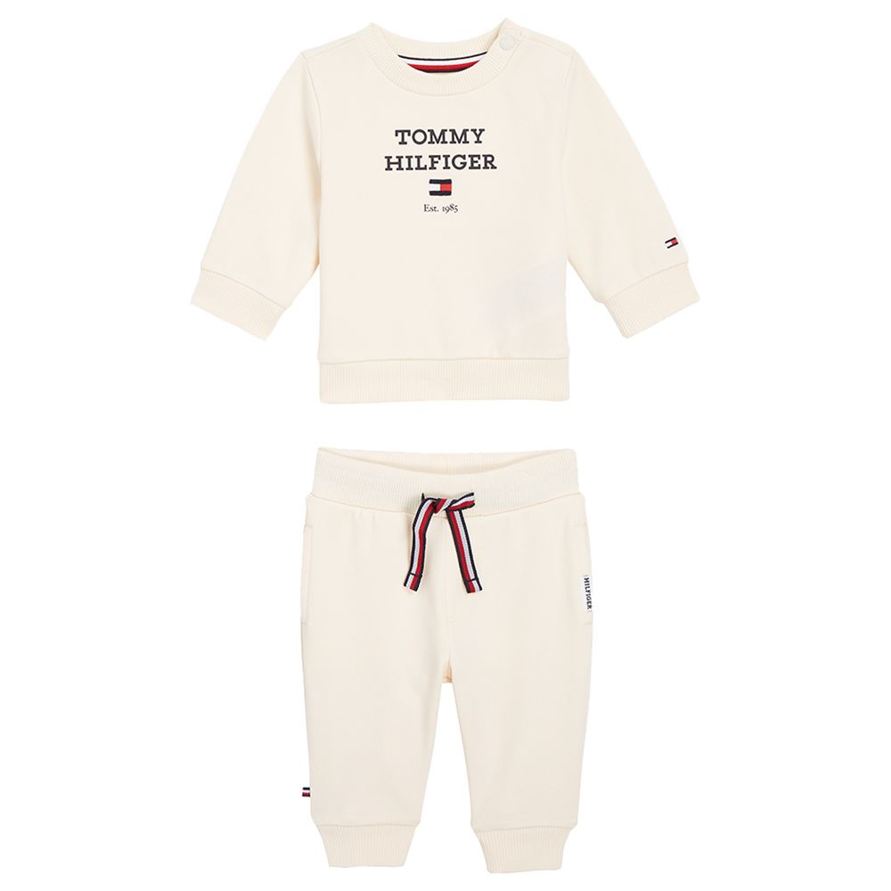 Tommy Hilfiger - 2pc-Set - Baby TH Logo Print Set - Beige