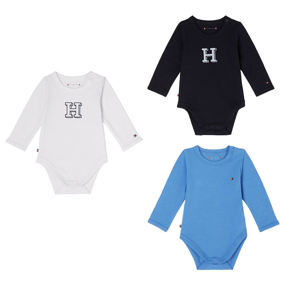 Tommy Hilfiger - 3pc-Set - Baby Bodysuit Giftbox - Black/Blue/White