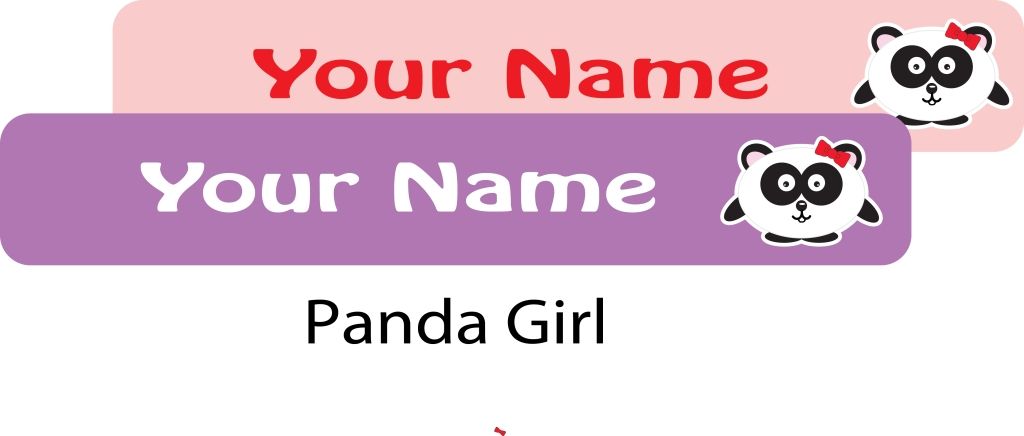 Ladybug - School Labels Panda Girl - Pack of 131