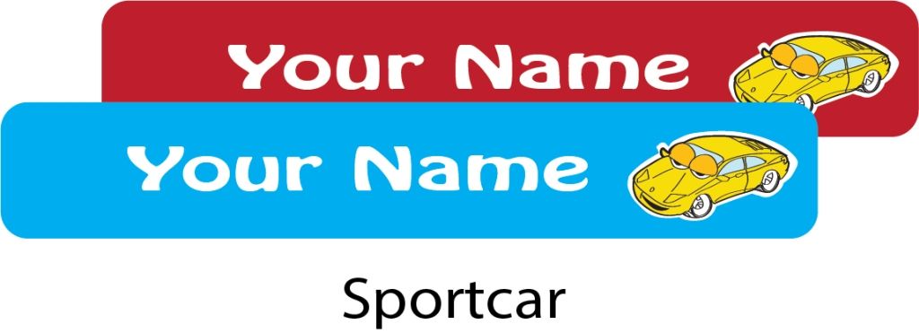 Ladybug - School Labels Sports Car - Pack of 131