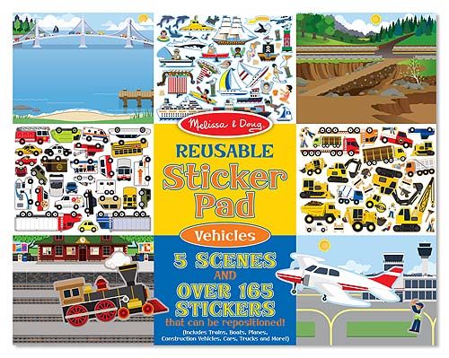 Melissa & Doug - Reusable Sticker Pad - Vehicles