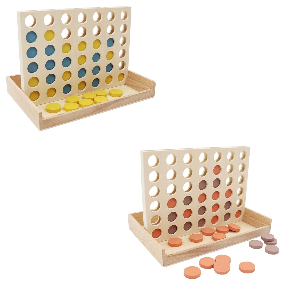 Andreu Toys - Wooden 4 In A Row Game 1pc - Color May Vary