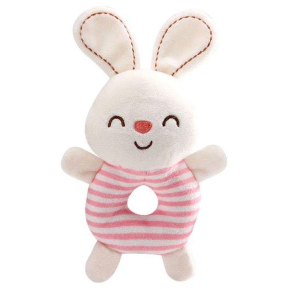 Little Angel - Baby Crib Soft Stuffed Rattle Pacifying Toy - Bunny - Pink