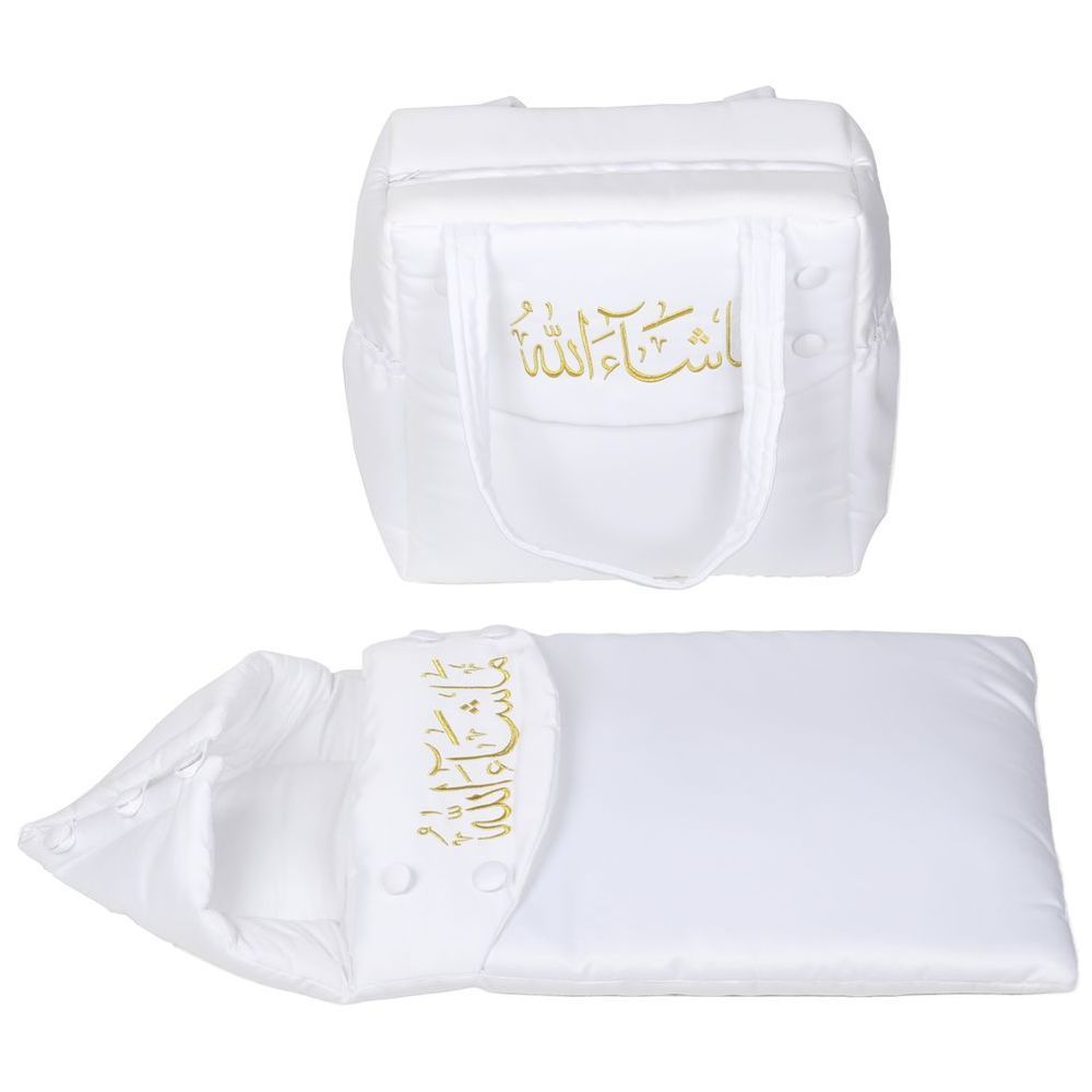 Little Angel - Baby Sleeping Bag w/ Baby Bag - Cream/White