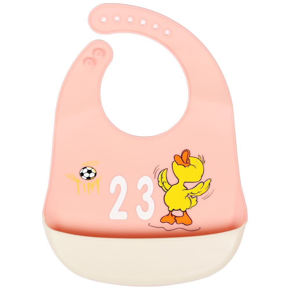 Little Angel - Tweety Printed Baby Silicon Bib - Pink