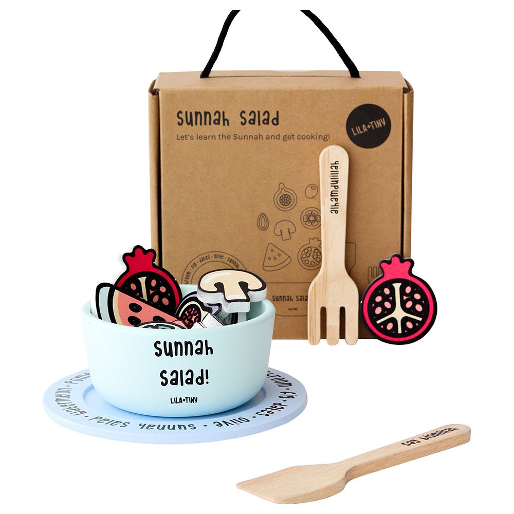 Lila And Tiny - Sunnah Salad Wooden Set - 18pcs