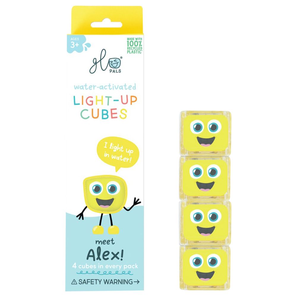 Glo Pals - Light Up Cubes Bath Toys - Alex - 4pcs