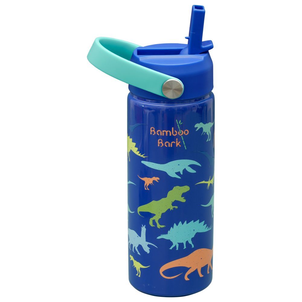 Bamboo Bark - Dino Print Water Bottle - Blue - 500 ml