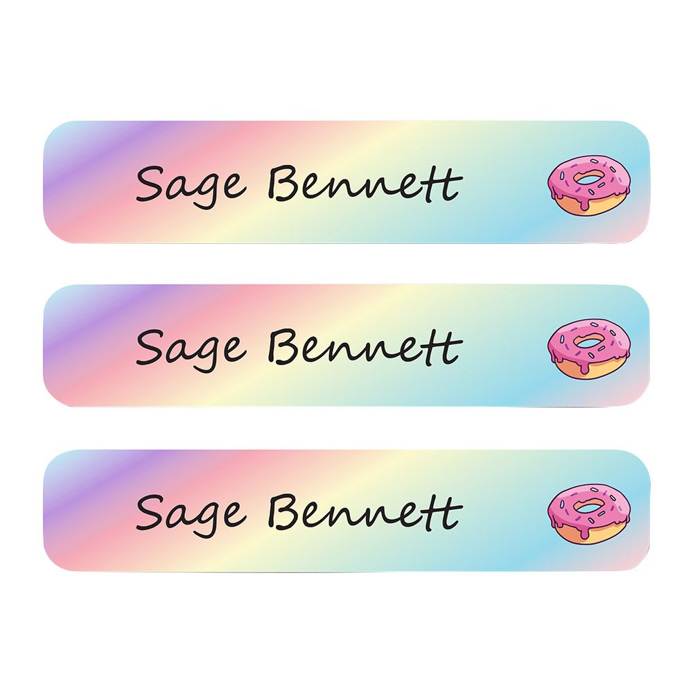 Ladybug Labels - Personalized Waterproof Labels - Donut - 111pcs