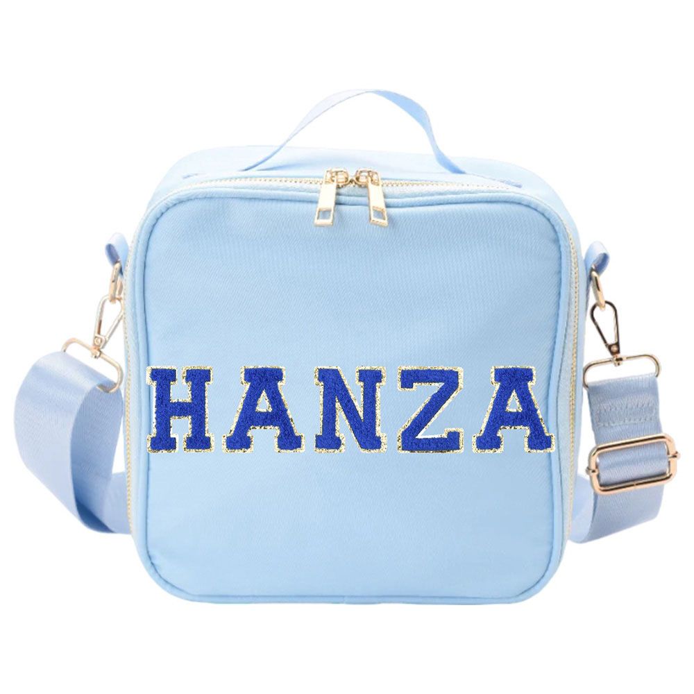 The Happy Tribe - Personalised Lunch Bag - Baby Blue