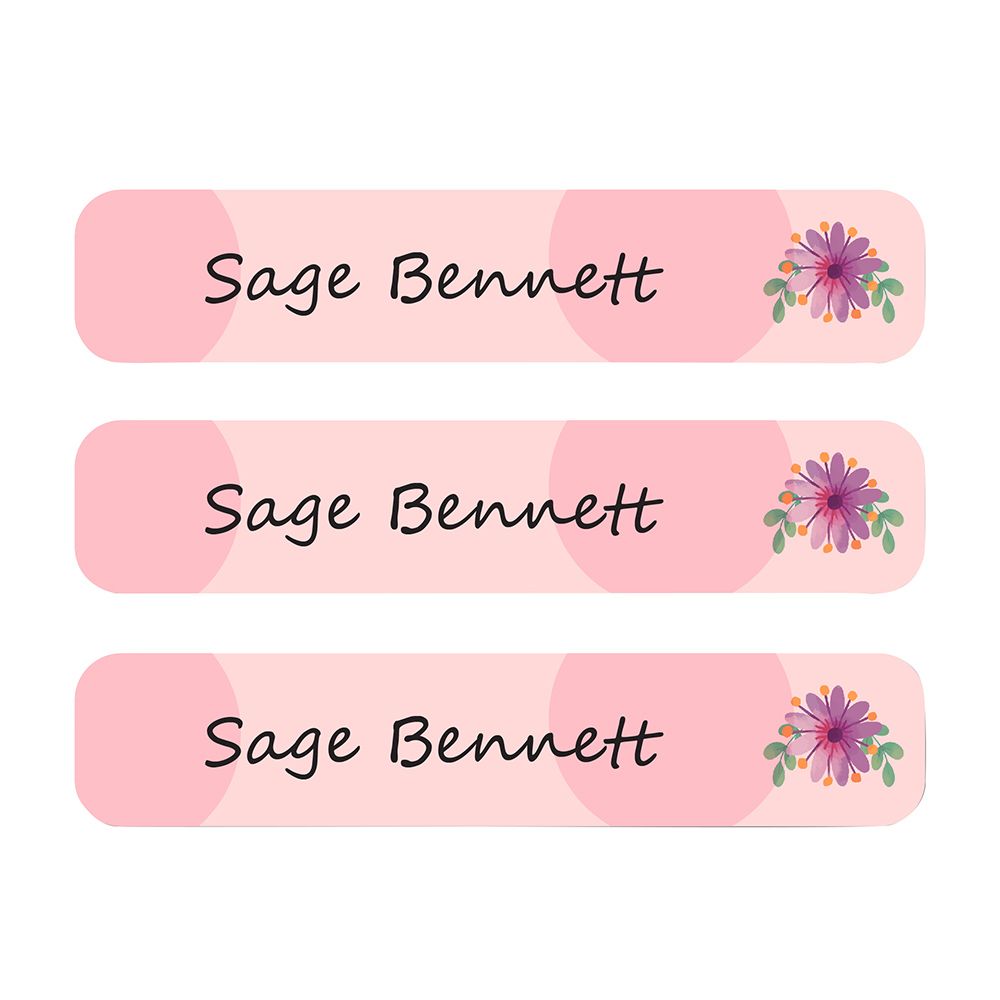 Ladybug Labels - Personalized Iron On Labels - Vector Flower - 50pcs