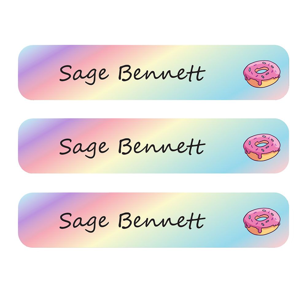 Ladybug Labels - Personalized Iron On Labels - Donut - 50pcs